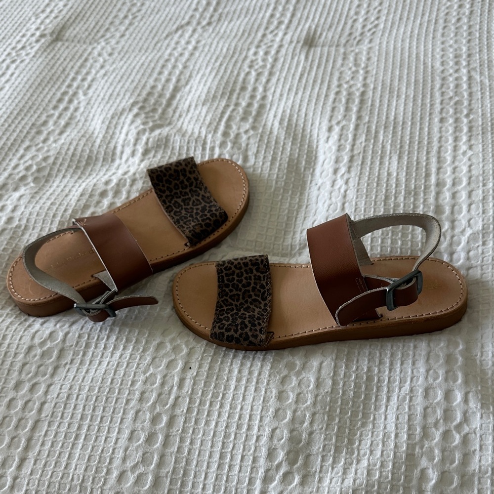 Freshly Picked Cognac and Leopard Sanibel Sandals